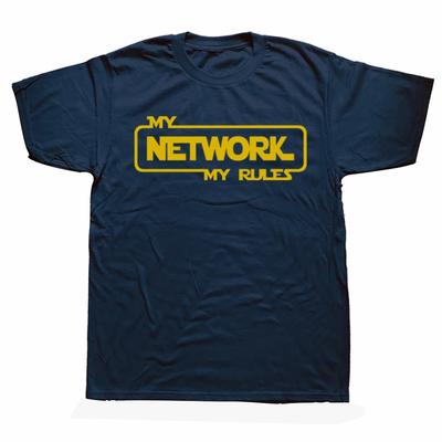 Funny My Network My Rules Graphic T-shirts Men Women Fashion Casual Tshirt 100% Cotton Loose Oversized Network Engineer T Shirt