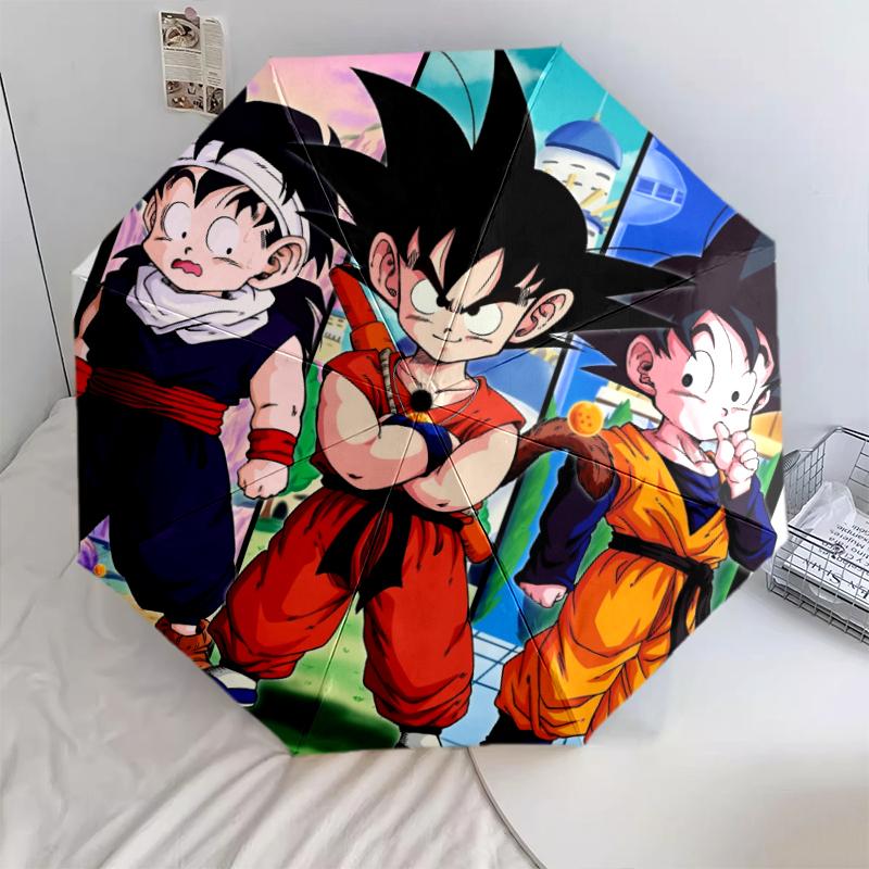 

Dragon Ball Anime pattern, automatic folding umbrella, portable and foldable design, 8 ribs, a Christmas or birthday gift.