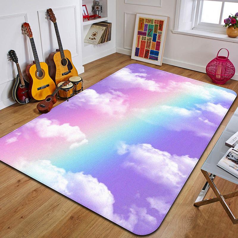 C-Mraky Tištěný Koberec Módní Podložka na Jógu Protiskluzový Koberec Dekorace Ložnice Venkovní Koberec Ložnice Narozeninový Dárek