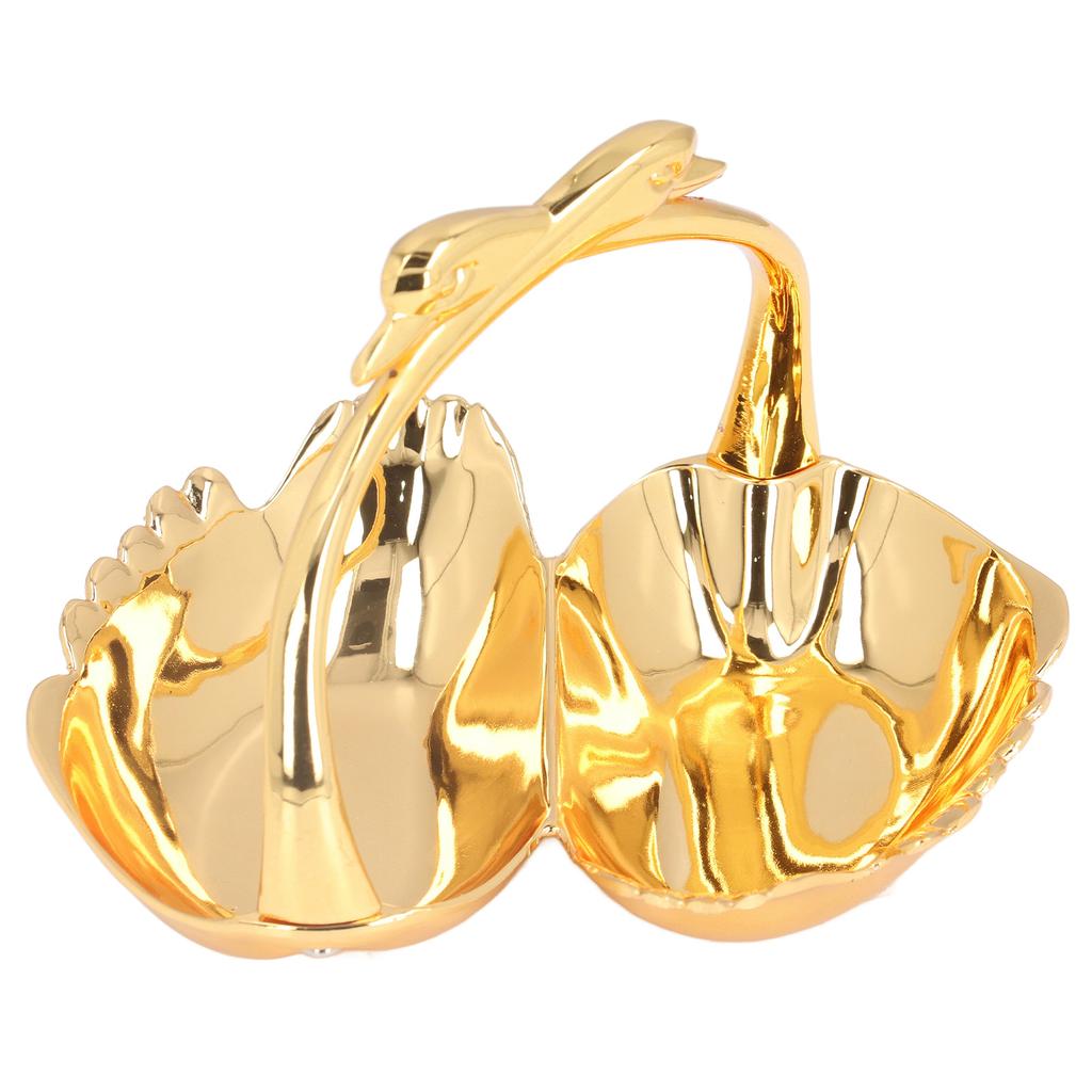 Jewelry Tray Elegant Swan Zinc Alloy Simple Lines Fine Plating Glossy Durable Fadeless Widely Used