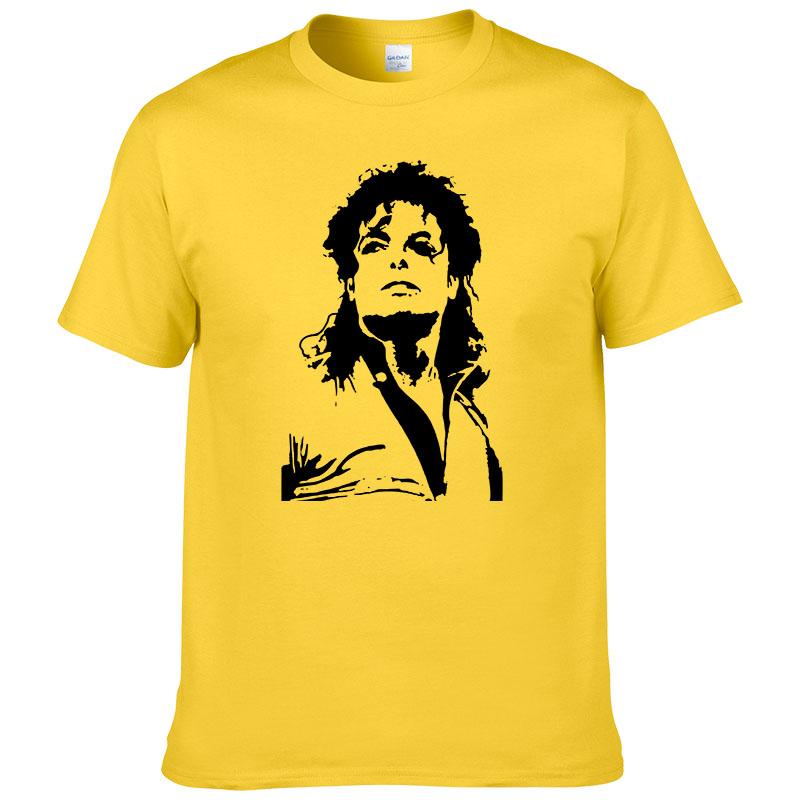 Sommer Michael Jackson T-Shirt Herren Hip Hop Baumwolle Bedruckt Kurzarm Rundhals T-Shirt Tees #228