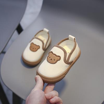 Baby Mädchen Jungen Leinenschuhe Cartoon Bär Kinder Kleinkind Kleinkind Schuhe Kinder Bequem Weichsohlig Rutschfest Studenten Schuhe