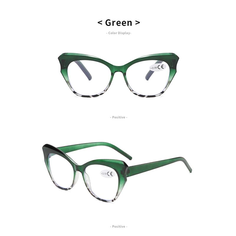 Cat Eye Reading Glasses for Women Fashionable Trendy Prescription Eyewear Anti Blue Light hyperopia Correction Eyeglass +1+1.5+2
