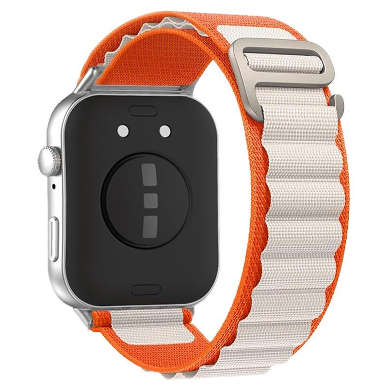 

Ремешок из нейлоновой петли Alpine для Huawei Watch Fit 3 Sports Soft, сменный браслет Correa для Huawei Fit3 Belt, аксессуары, браслет for Huawei WATCH FIT3 белый/оранжевый