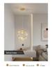 Nordic Crystal Bedside Pendant Lamp - Creative and Simple Lighting for Bedroom, Bar, Study, or Restaurant.