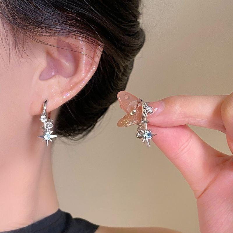 2025 Trendy Heart Stud Earrings For Women Korean Elegant Light Luxury Love Dangle Earring Fashion Simple Drop Jewelry Girls Gift