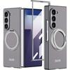 Suitable for Samsung Galaxy Z Fold 7 6 8Ultra Case with Rotating Ring Holder, Magnetic Case Built in Screen Protector Slim Hard PC Cover