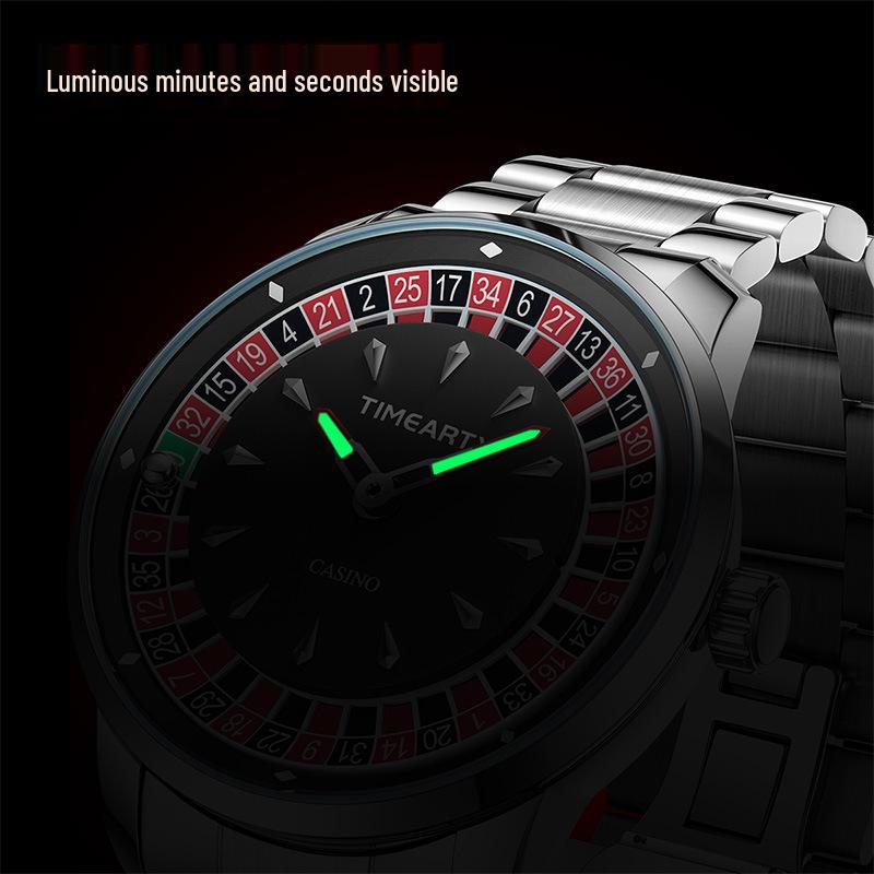 Orologio al Quarzo Impermeabile da Uomo, Tendenza Moda Luminoso, con Cinturino in Pelle