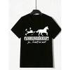 Black T Shirt with Horse And for Man Graphic And Leadership Text for Casual Wear