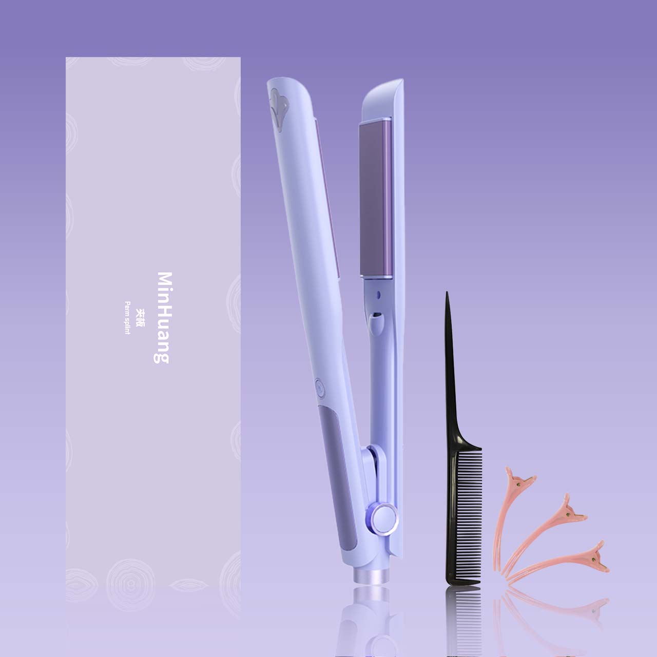 

Hair Straightener 4 Adjustable Temperature Settings, 30s Fast Heating, Mini Flat Iron for Smooth, Shiny & Healthy Hair AU фиолетовый