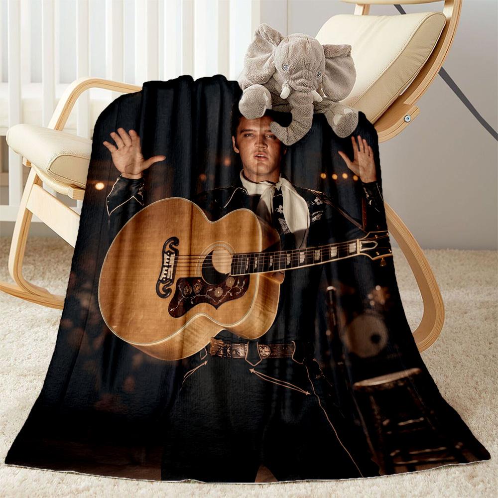 Rock Roll Legend Blanket Soft Warm Cozy Perfect for Livingroom Office Couch All-Season Use Modern Style Ideal Gift for Friends Family Couples Picnic