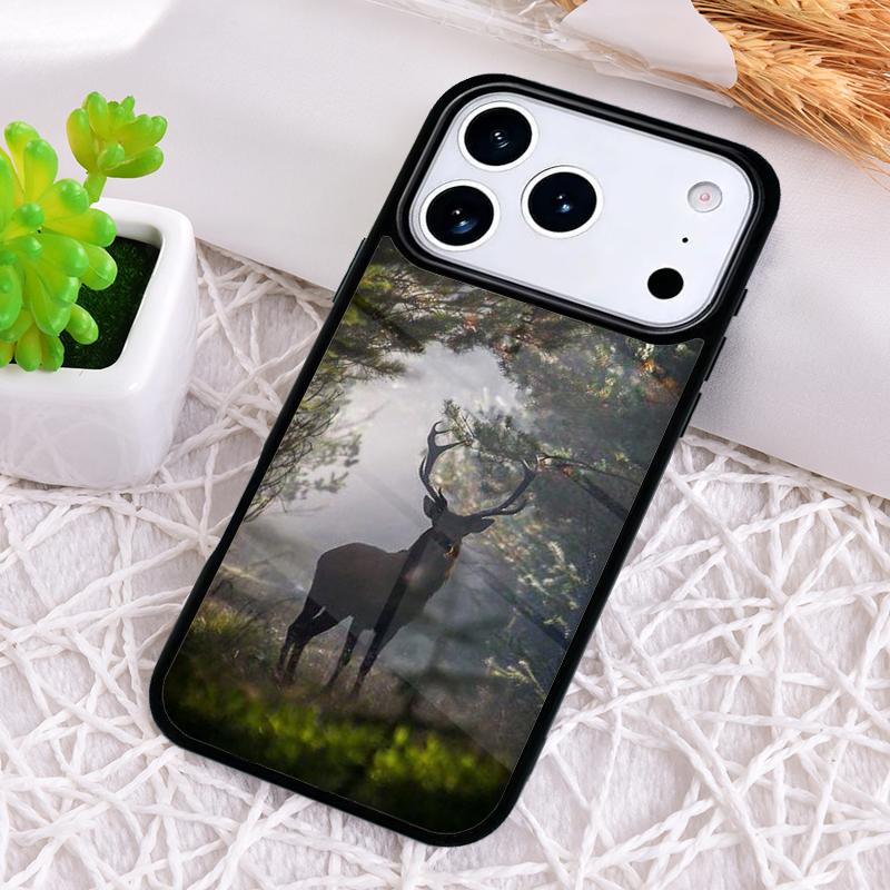 Cool Deer Hunting Camo Phone Case for iPhone 17 Air 16 15 11 12 14 13 Pro Max Shockproof Cover