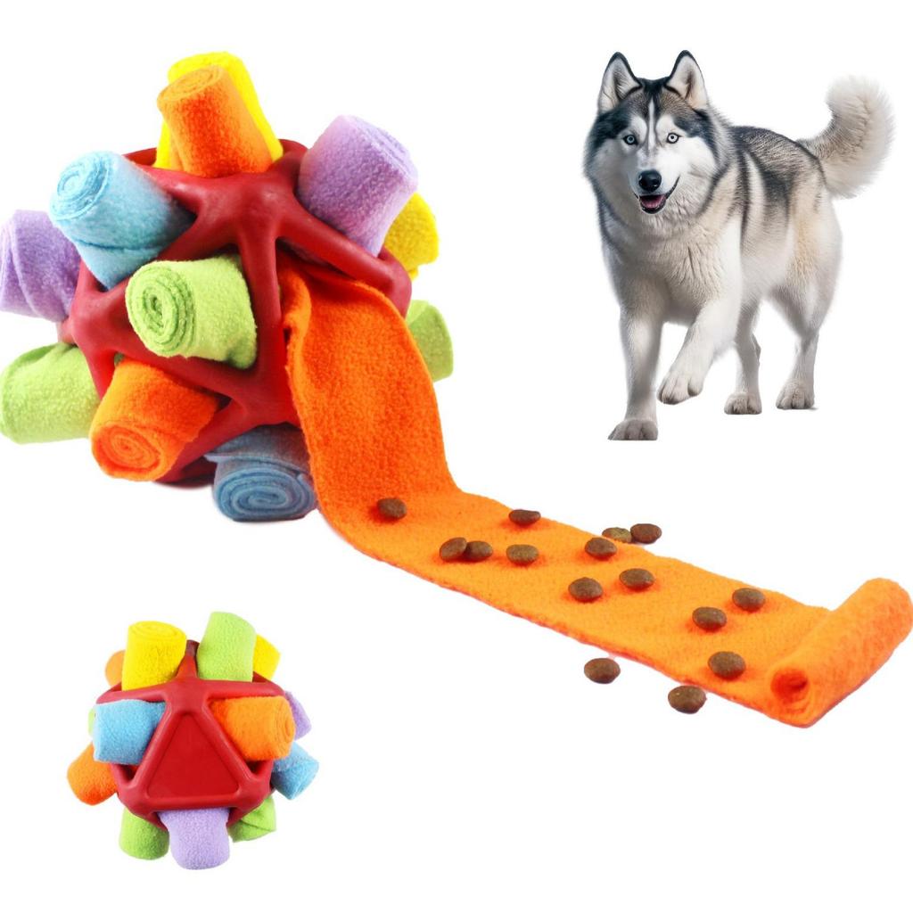Triangular Pet Puzzle Toy: TPR Hollow Sniffing & Teething Ball for Dogs