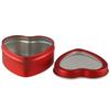 Creative Tinplate Heart Shape Tins Silver/Red/Pink Small Heart-shaped Containers Mini with Lid Heart Metal Box DIY