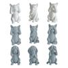 3D-gedruckte Katzenfigur Kätzchen Hören Sprechen Sehen Kein Böses Statue Miniatur Katzenornament Geschenk für Katzenliebhaber zur Schreibtisch-, Regal-, Schrankdekoration