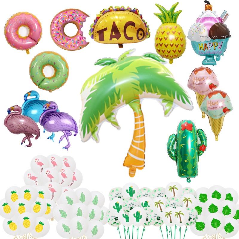 Hawaiian Pineapple Flamingo Aluminum Foil Balloon For Wedding Party Decorations
