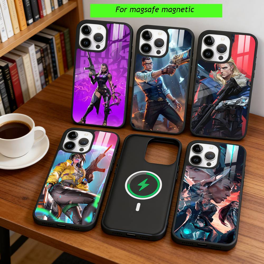 Valorant Phone Case For iPhone17,16,15,14,13,12,11 Plus,Pro Magnetic For Magsafe Wireless Charging