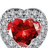 Heart Shape Earrings Full Diamond Effect Micro-Setting Love Zirconia Stud Earrings Romantic Jewelry for Women Girls Everyday Wear Anniversary Gift