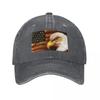 Bald Eagle with Flag Baseball Cap Tactical Cap Anime Hat Fishing Cap Snapback Luxury Women Unisexs