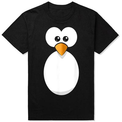 Funny Penguin Face Design or Easy Costume Black Penguin TShirt Unisex Summer Streetwear Tops Harajuku Cotton Camisas