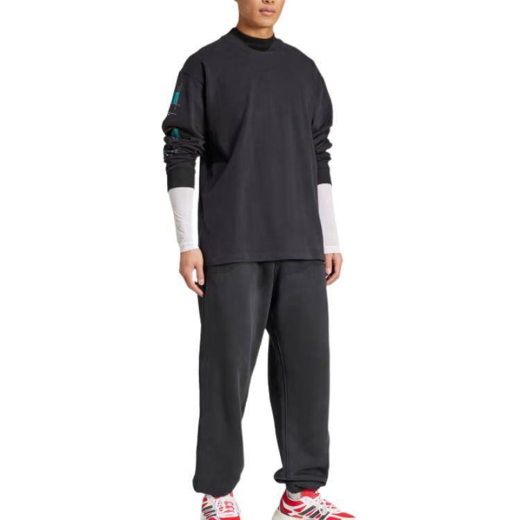 adidas Equipment Series EQT GFX Langarm-T-Shirt Herren Oberteile Schwarz JN4849