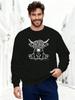 Men'S Cute Long Hair Cow Pattern Casual Round Neck Sweatshirt, Plus Size 100% Cotton Printed Long-Sleeve Crew Neck Pullover