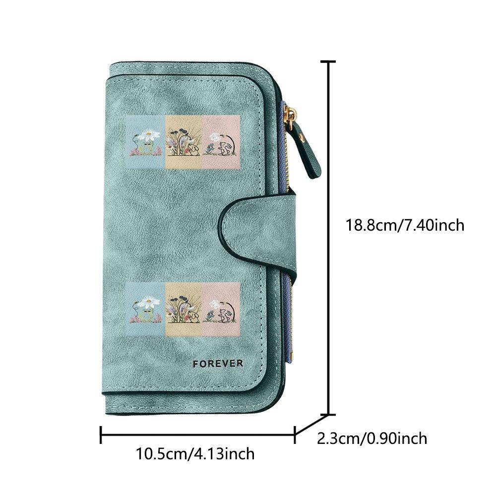 Unisex Small Animal Floral Long Zipper Wallet Large Capacity Card Holder Fashionable Zipper Coin Purse Versatile Daily Use Clutch Bag For Women Men