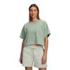 Womens/Ladies Wash Heavyweight Cropped T-Shirt