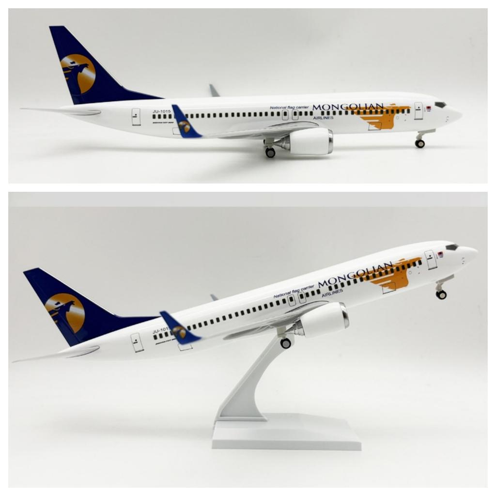 1/130 Replica Airplane 30cm B737 Mongolian Airways Model Plane Toy 737 Airways Resin Model Aircraft Material Aviation Model
