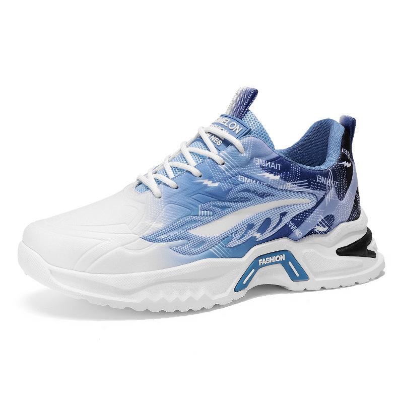 Men's Shoes Summer New Breathable Mesh Sports Shoes Men's Trend Versatile Platform Casual Running Trendy Shoes