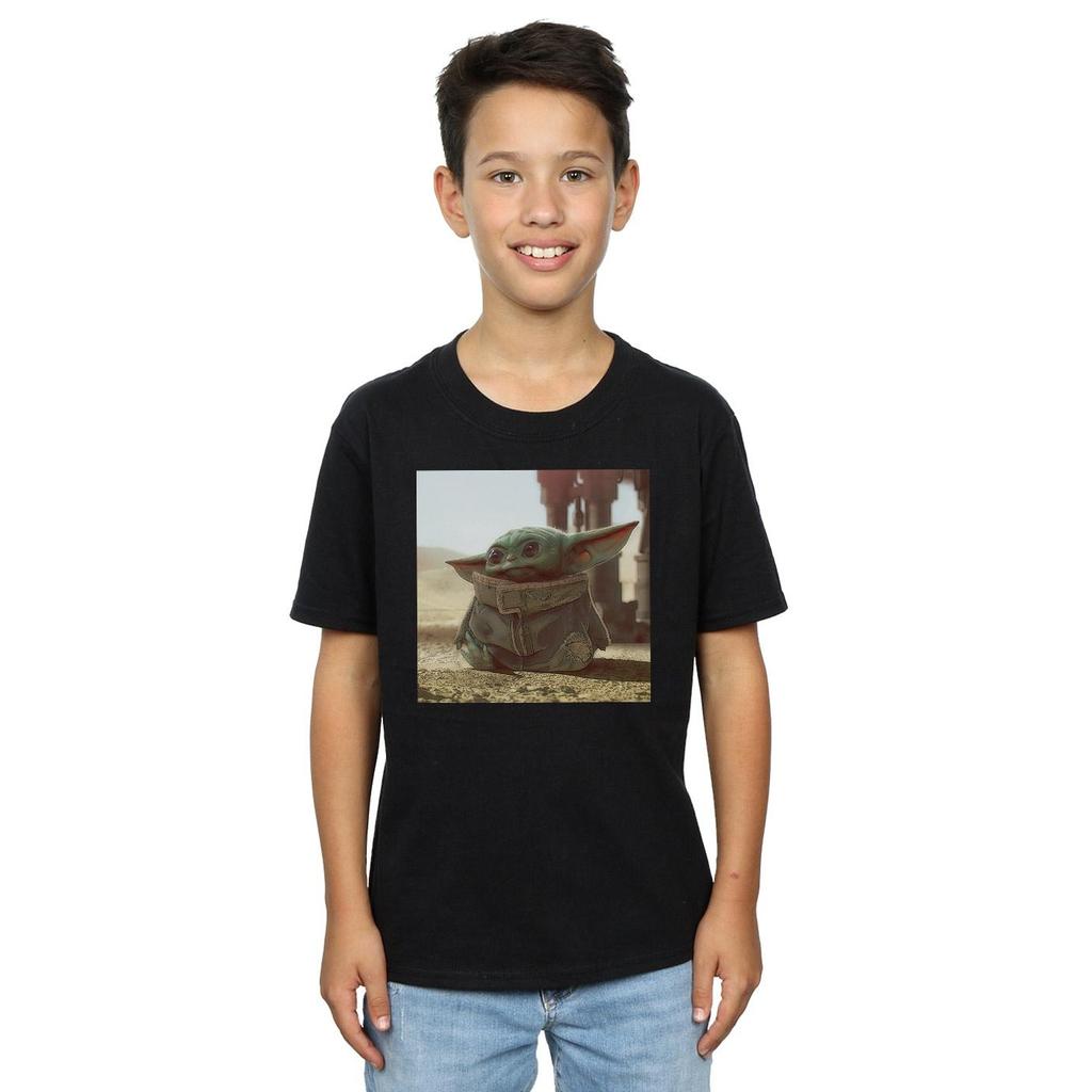 Star Wars Boys The Mandalorian The Child Scene T-Shirt