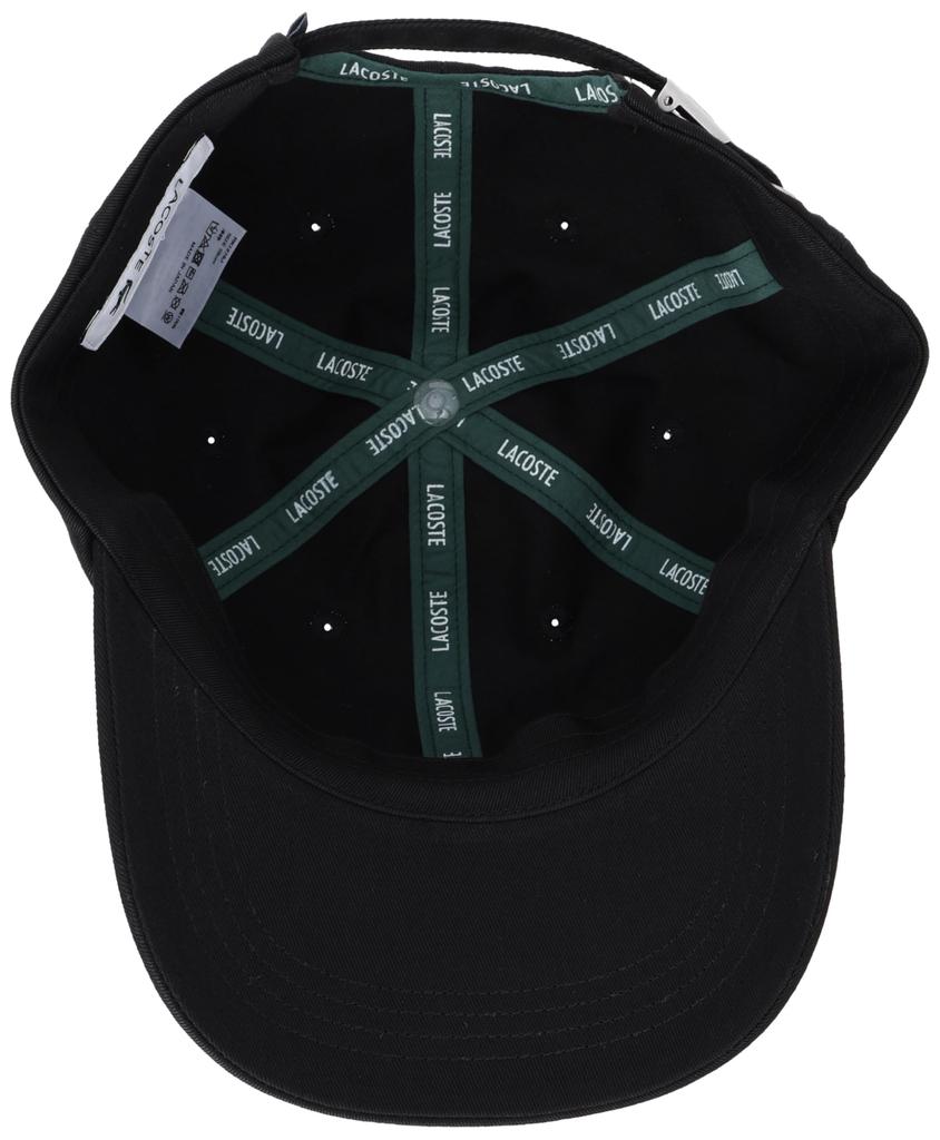 Hat Front Blank 6 Panel Cap Black [Lacoste] [Official] Men's