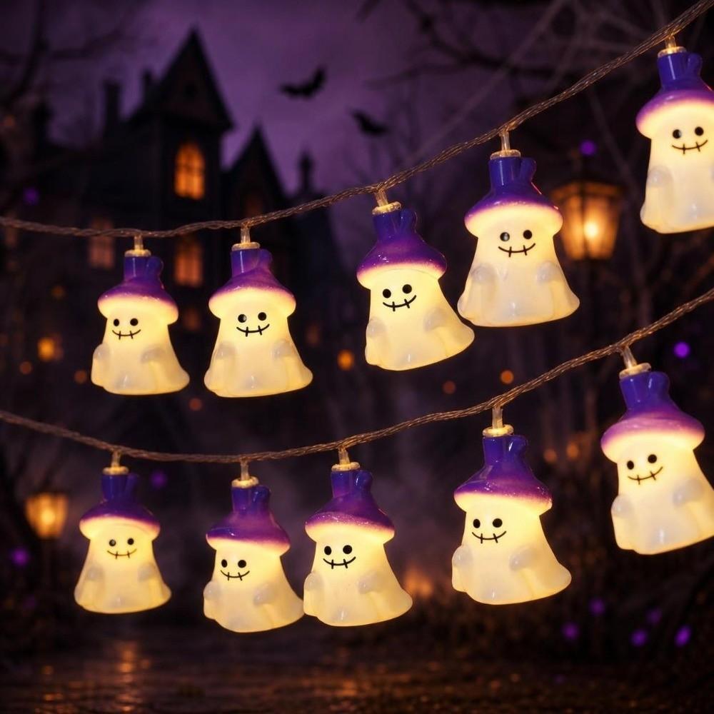 Creative Purple Cap Ghost Light String Cartoon LED Ghost Light String Home Decor