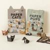 Zestaw do rękodzieła origami z papieru 50 szt. z wstępnie wyciętymi kształtami kota i psa do łatwego DIY, zabawka edukacyjna, kreatywny prezent i relaks