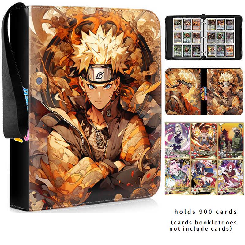 NARUTO Uzumaki Naruto 900pcs Card Anime Game Card Zipper Holder Binder Game Card Collection Book Kids Toys Gifts