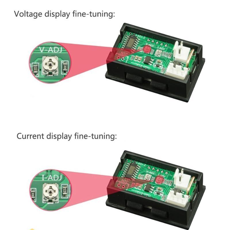 652F Digital Multimeter Dual LED Display Voltmeter Ammeter Power Meter Micro-adjustment Function Current Watt Meter