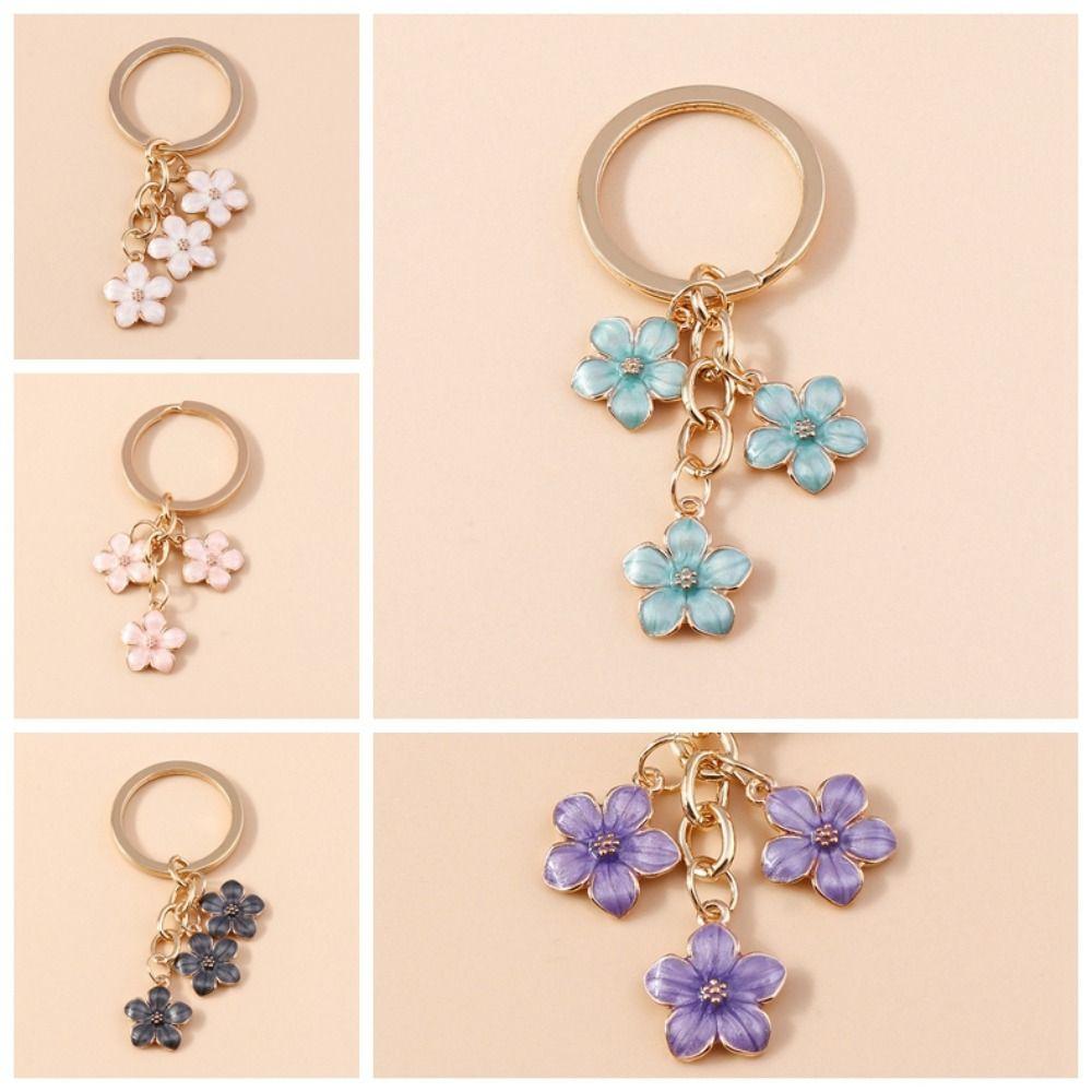 Sakura Flower Colorful Sakura Flower Keyring Sweet Accessories Fun Decorative
