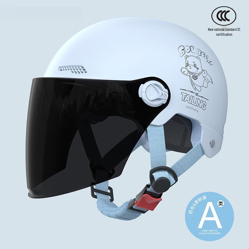 3C Certified Unisex Electric Motorcycle Helmet: All-Season, Sun-Protective, Half-Helmet for Safety
