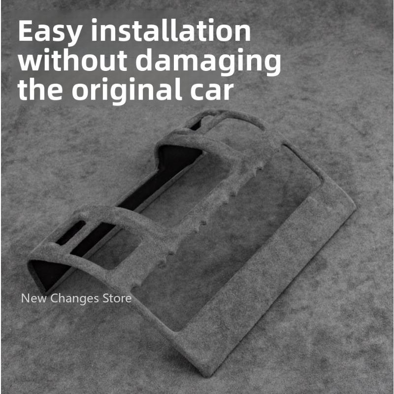 For BYD Denza B5 2023-2025 Suede Protection Cover For The Shift Panel Of The Central Control Water Cup Interior Accessories