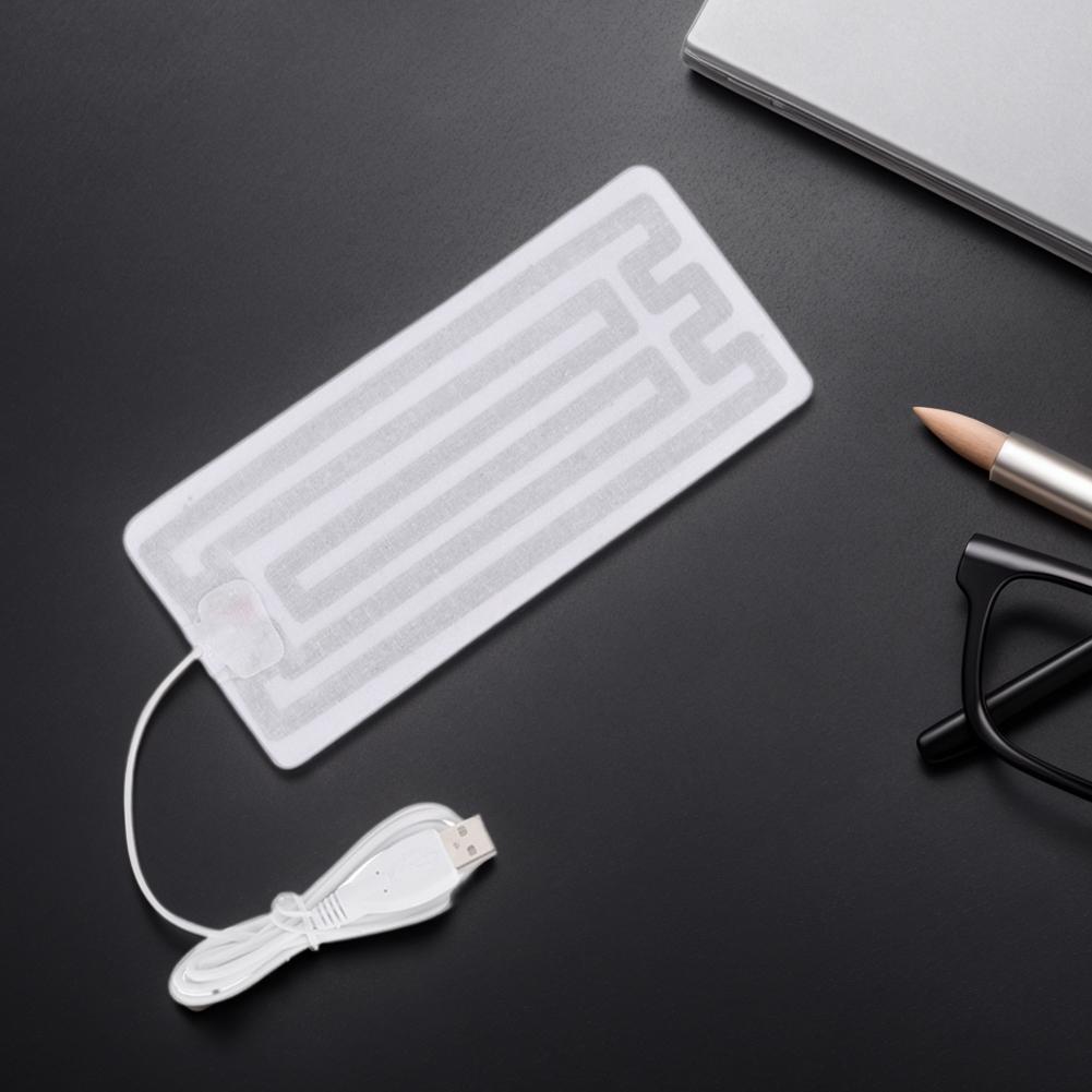 2Pcs USB 5V Electric Heating Pad Portable Cloth Heater Clothes Heating Mat DIY Thermal Clothing Outdoor Heated Jacket Vest
