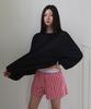 LANGER [Plc] Bay Check Logo Banding Shorts_3Colors