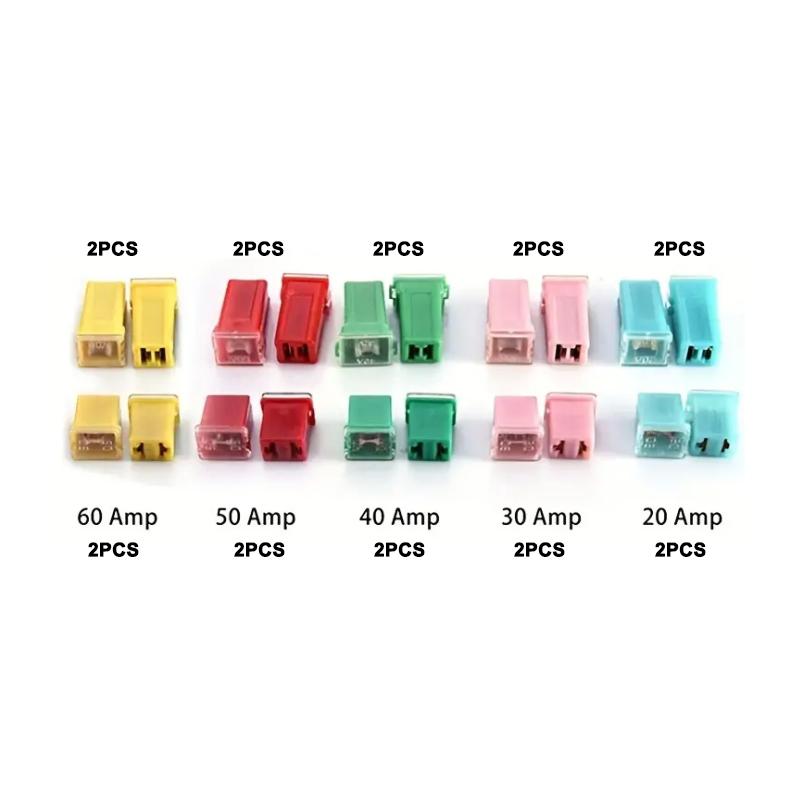 20pcs Jcase Car Fuse Assortment Kit Low Tall STD Profile Box Shaped Fuses Car Fuses Replacement 20A 30A 40A 50A 60A Automotive F Fuses4