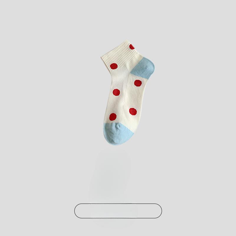 Female Summer Thin Cute Cartoon Mesh Breathable Antibacterial Deodorant Short Cotton Socks
