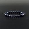 Natürliches Blaues Sandstein Runder Perlen Armband für Mann Mode Vintage Natürlicher Kristall Achat Schmuck für Frauen Yoga Meditation Geschenk
