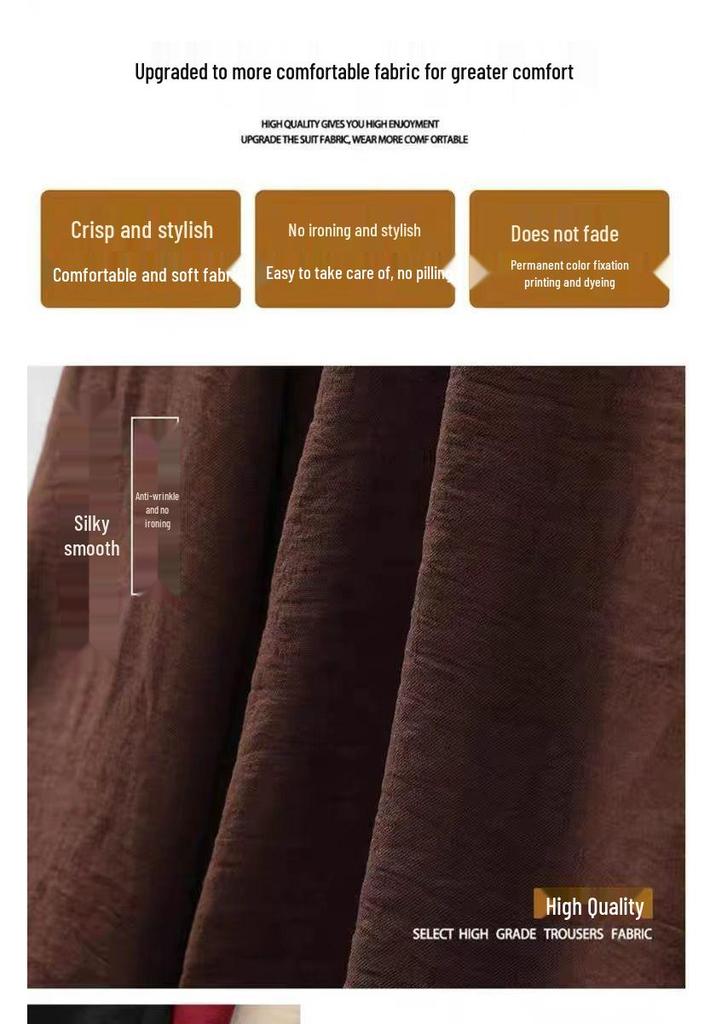 Ice Silk Women's Wide Leg Skirt Pants - Loose, Cool, Sun-Protective, Anti-Mosquito for Middle-Aged & Elderly