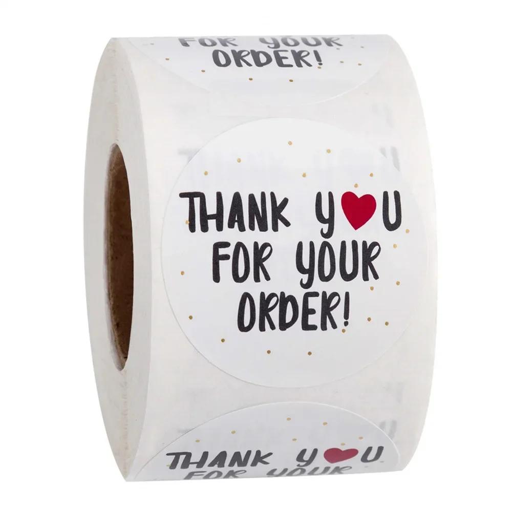 500 pezzi/rotolo 1 pollice Adesivi Grazie Adesivi Sigillo per Dolci Torte Biscotti Cartoni Animati Adesivi Ricompensa Bambini Fiori Matrimonio