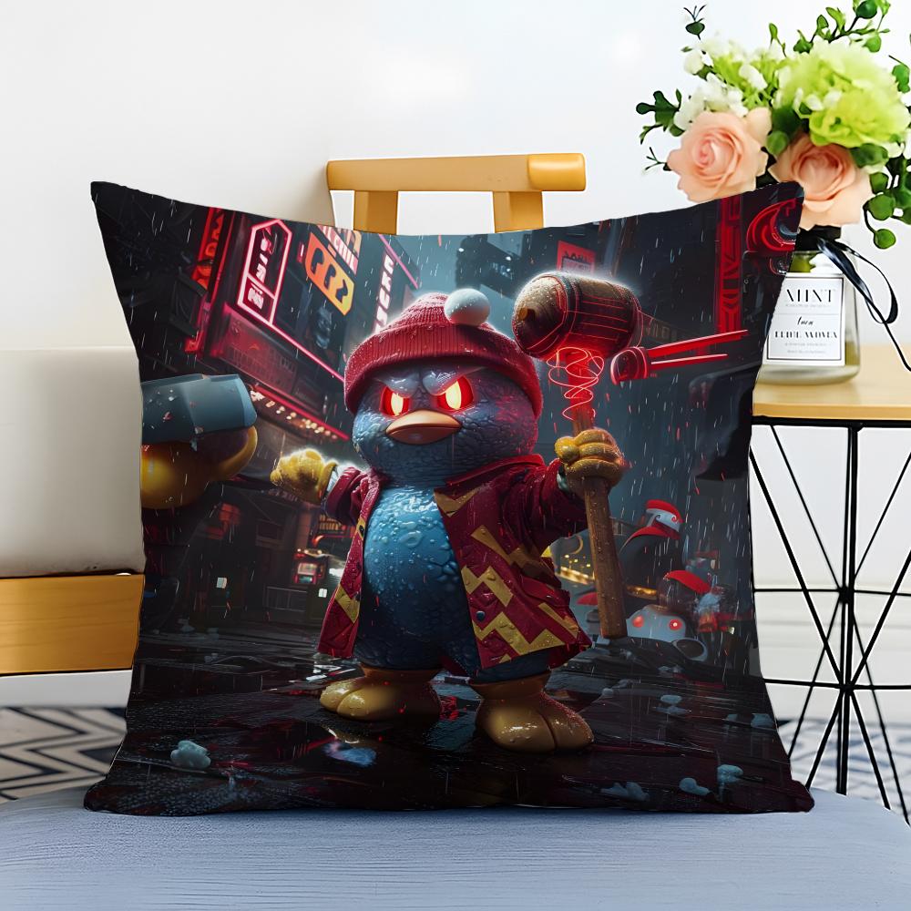

KKing Dedede Cushion Cover Washable Linen Pillowcase Soft for Sofa Bed Cozy Home Room Decor 30x30cm