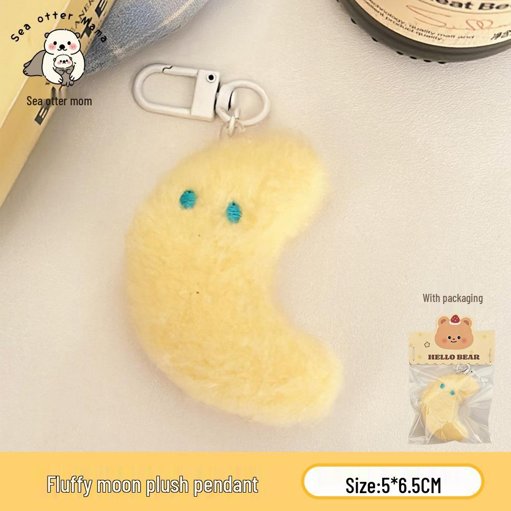 Stern Mond Plüschtier Schlüsselanhänger: Niedliches Rucksack-Ornament & Geschenk für Paare
