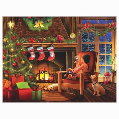 Pittura Diamante Trapano Tondo Completo Aspettando il Natale Ricamo Diamante Punto Croce
