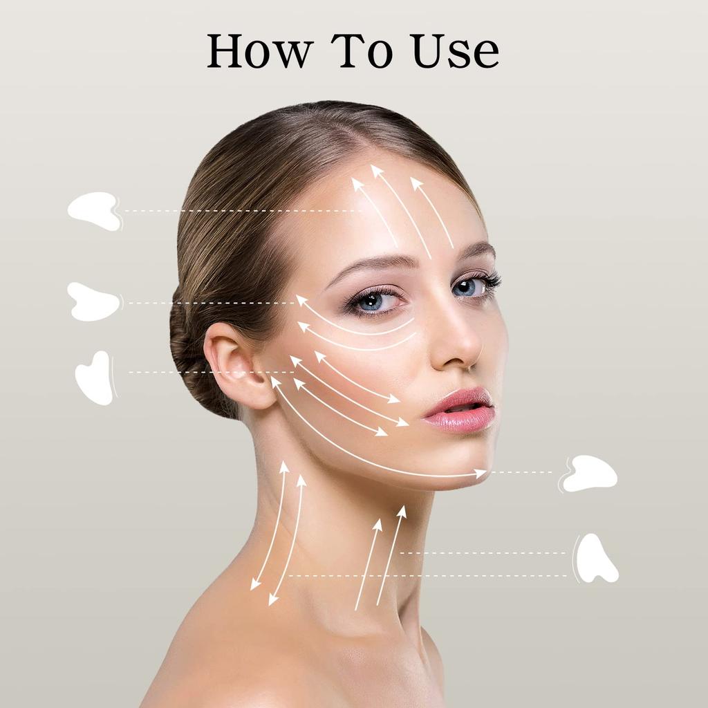 Gua Sha Facial Tools Guasha Tool Gua Sha Glass Manual Massage Sticks for Jawline Sculpting and Puffiness Reducing for Face Body